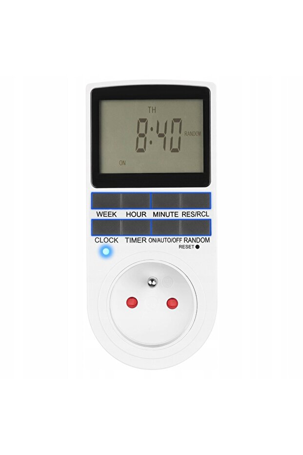 SmartPlug idealStore programmable socket, with Stopwatch, Clock, Timer, Random settings, Winter time and - 8