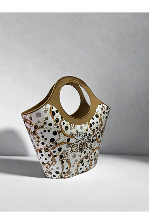 حقيبة يد وشاطئ بلاستيكية منقوشة من Stay Chic - 4