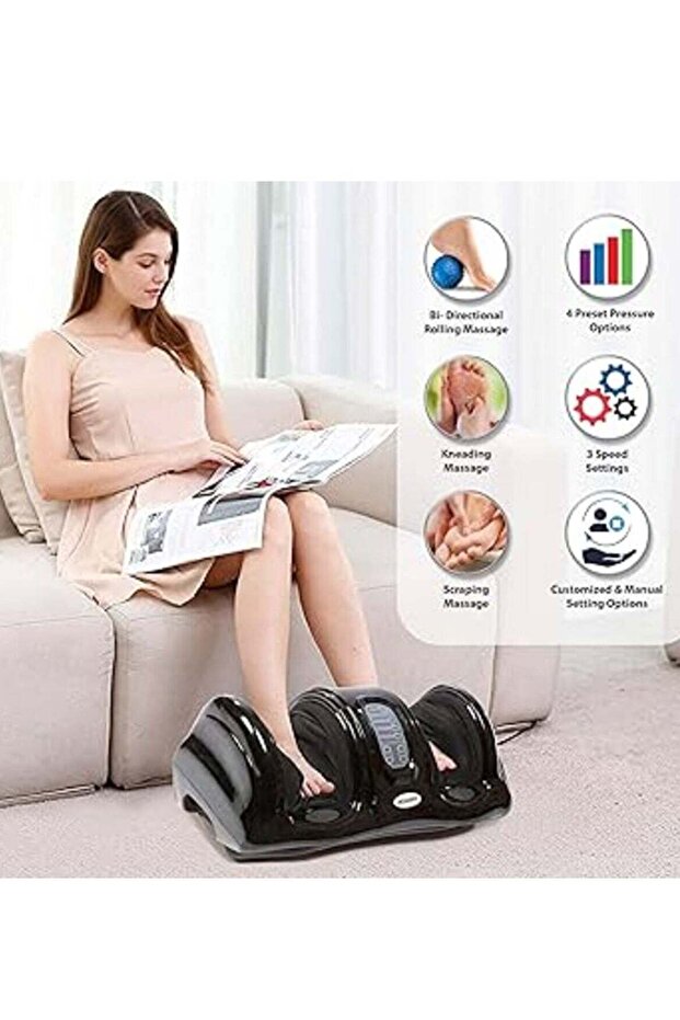 Generic Foot Massager Machine with Heat, Shiatsu Kneading and Rolling Feet Massager