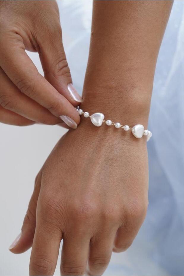 Stainless Steel Pearl Heart Necklace