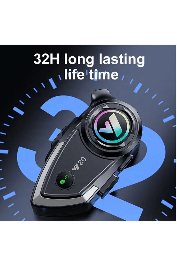 Y80 Kablosuz 5.3BT Motosiklet Kask Kulaklık Intercom Kaliteli Hoparlör ve Mikrofon - 4