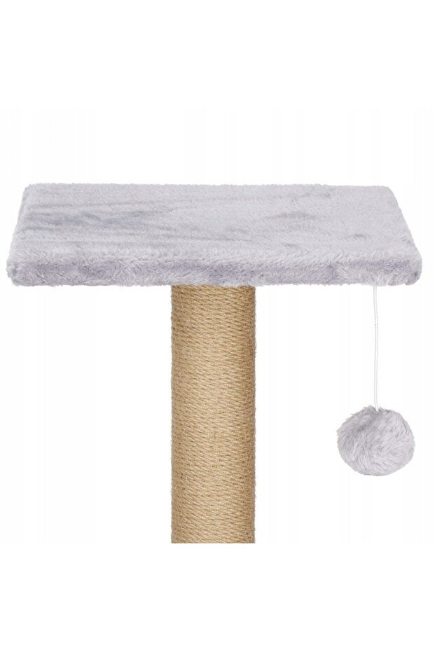 Cat play set, with scratching post, hidden, platform, 62cm, gray - 23
