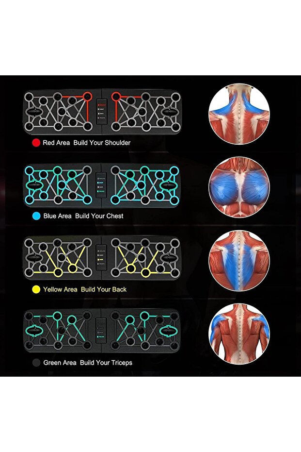 Push Up Board, Multi-function Foldable Push Up Bar, Professional Chest Muscle Exercise - 5