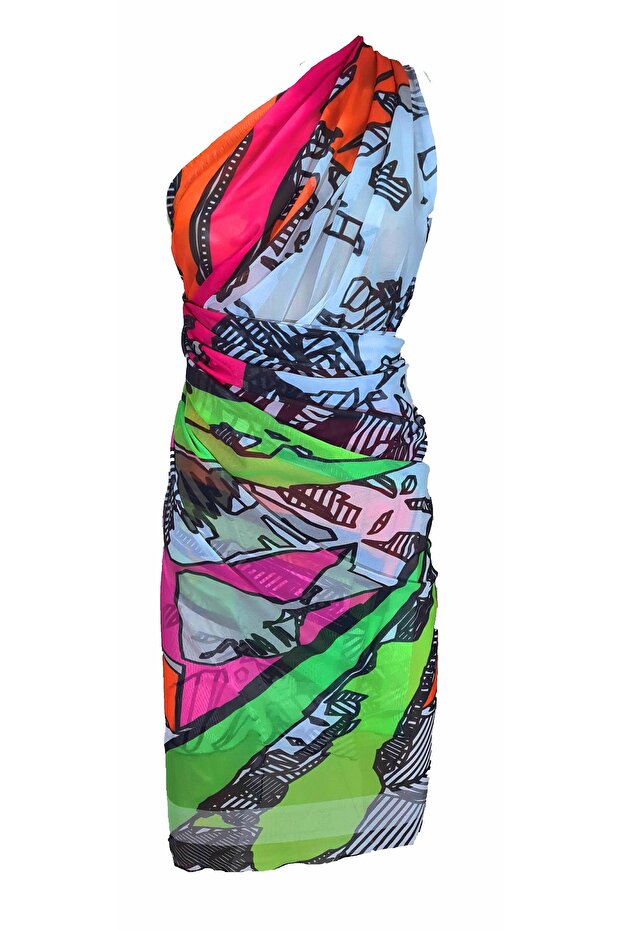 Curve Mesh Transparan Pop Art Pareo - 4