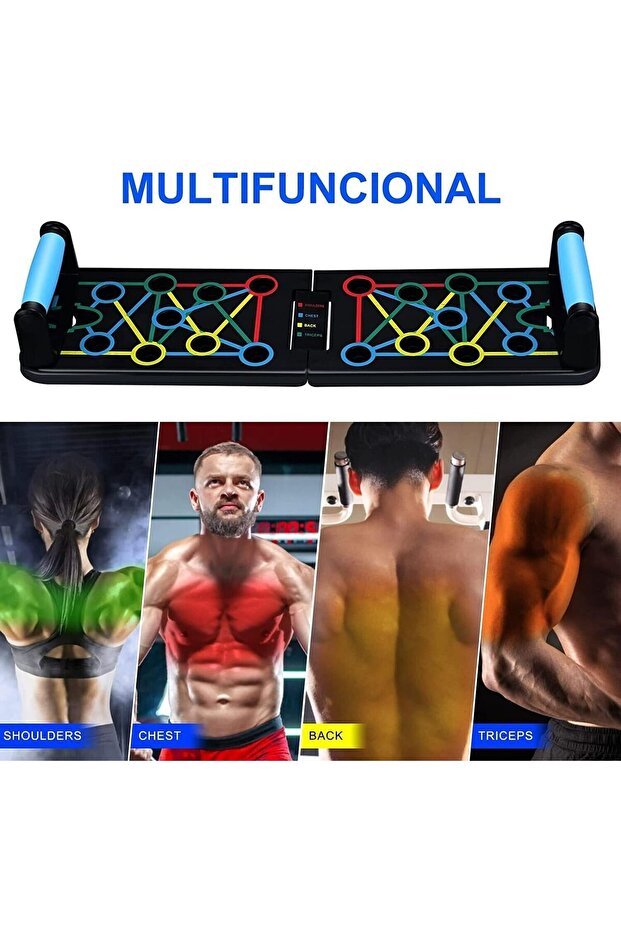 Push Up Board, Multi-function Foldable Push Up Bar, Professional Chest Muscle Exercise - 2