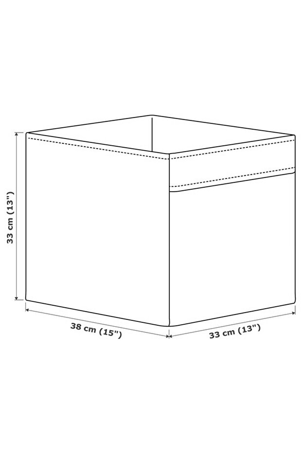صندوق، أسود، 13 × 15 × 13 بوصة - 2