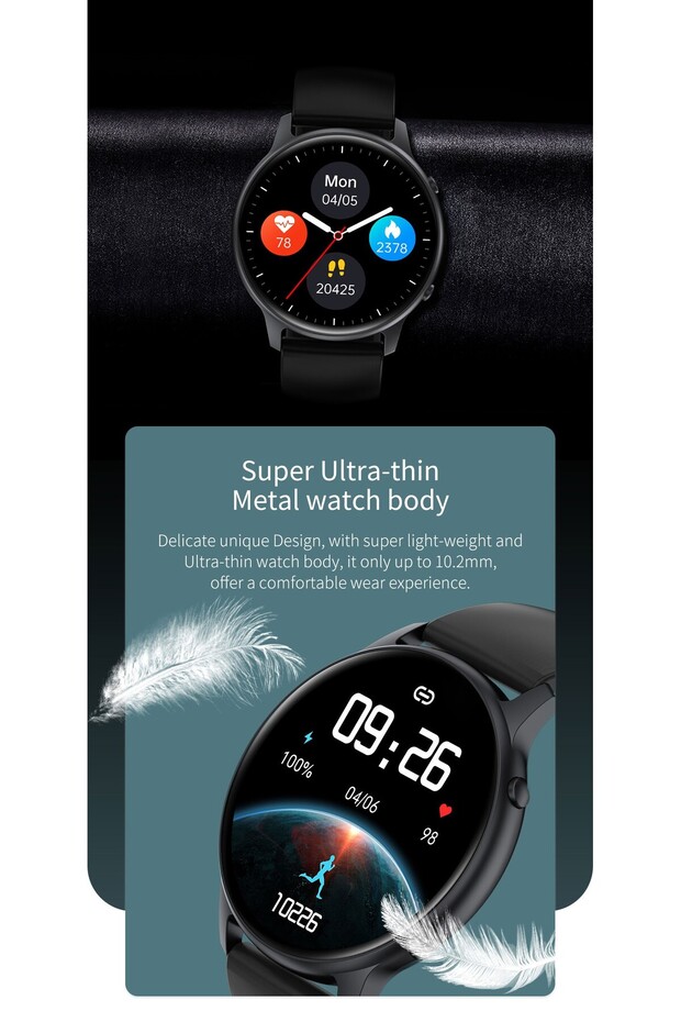 IdealStore LifeX Collection Smartwatch Watch, 1.28 inch Touch Screen, Call, Message and R Notifications - 8