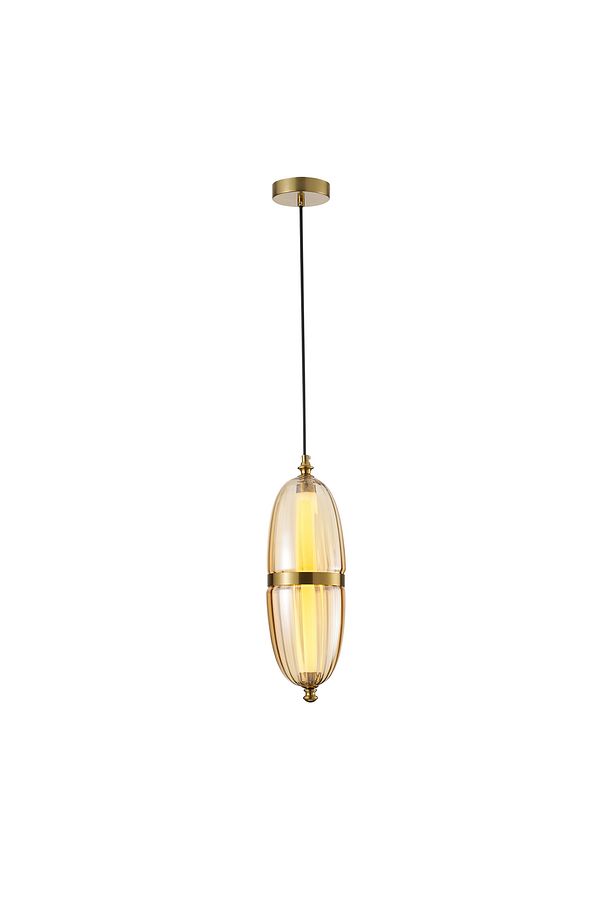 Aleya 6 Watt 3000K Ledli Bal Camlı Tekli Sarkıt Led Avize - 1