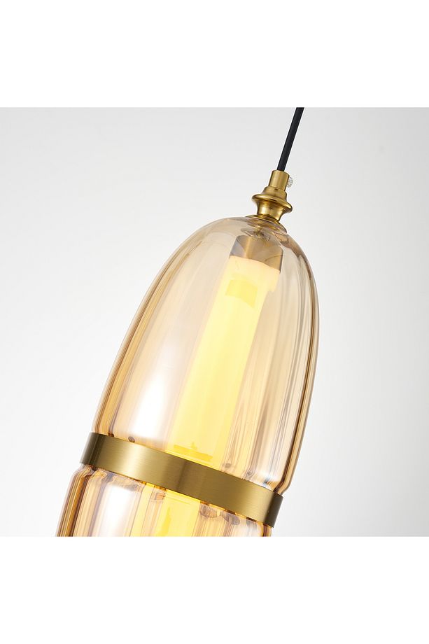 Aleya 6 Watt 3000K Ledli Bal Camlı Tekli Sarkıt Led Avize - 4