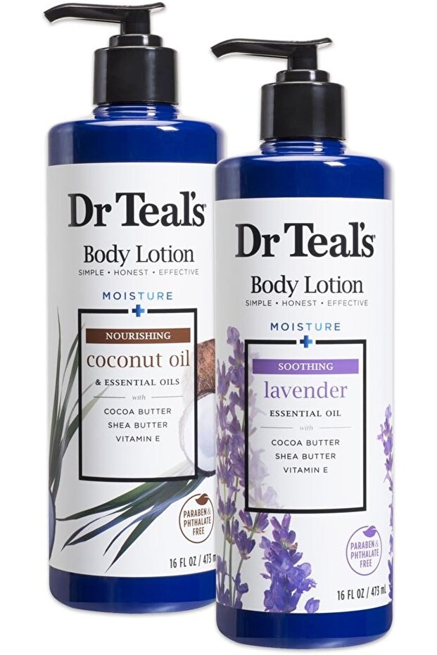 Dr Teal's Body Lotion - Coconut and Lavender, 2 Count - 32oz Total