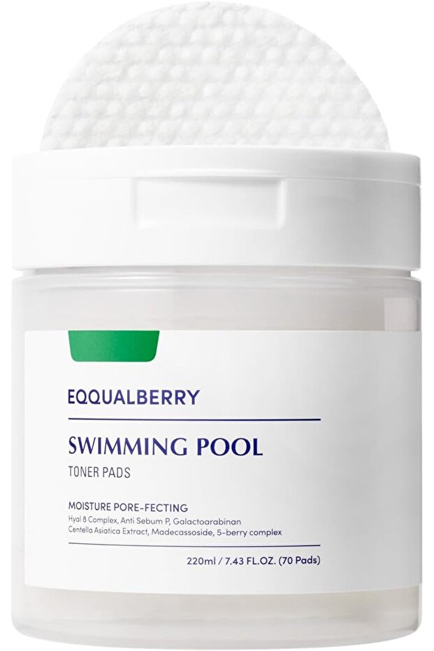 EQQUALBERRY Vegan Pool Toner Pads (70 Sheets/220Ml)