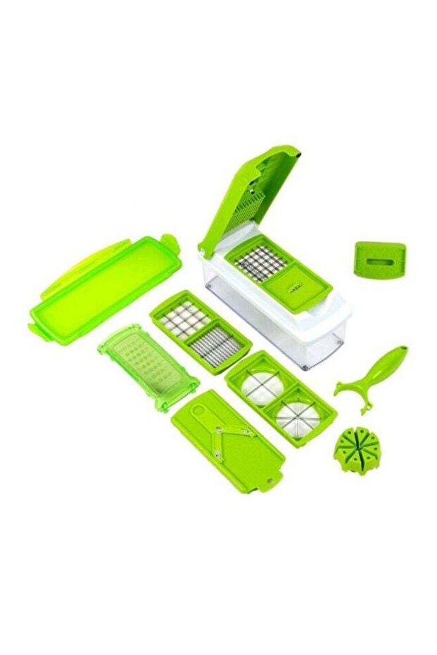 11-In-1 Nicer Dicer Plus Vegetable Cutter Set Green/Silver