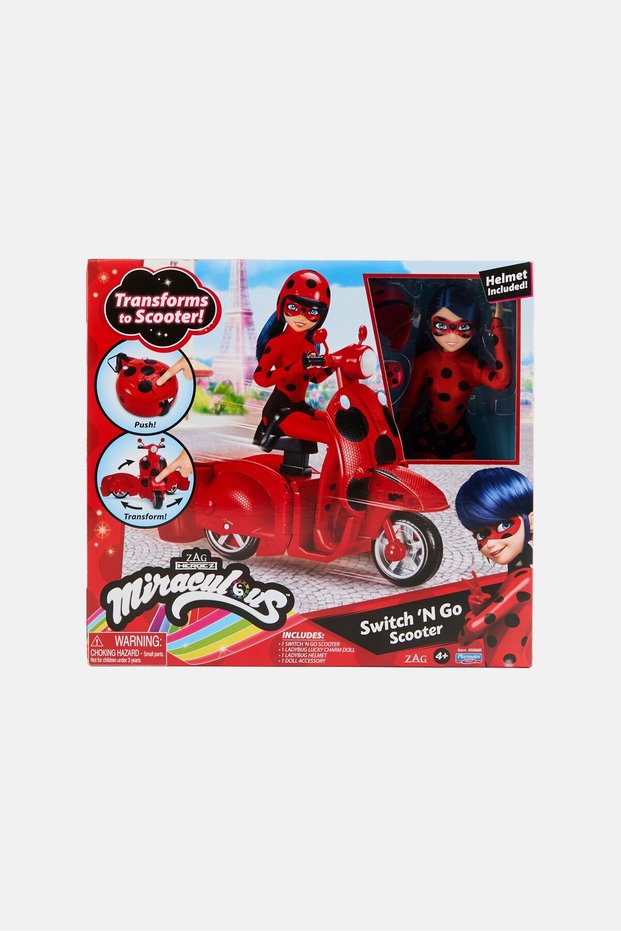 Ladybug And Switch N Go Scooter Action Figure