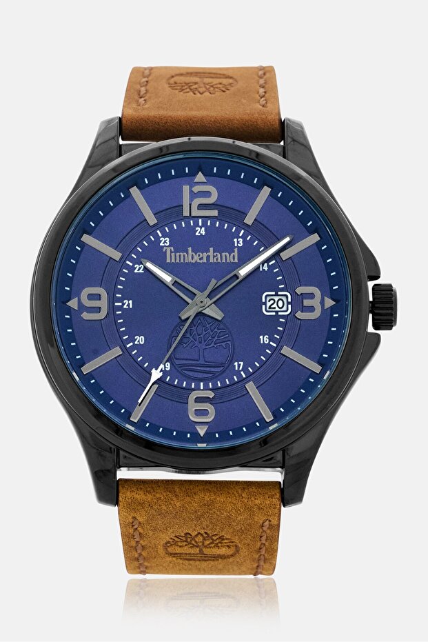 Men TDWGB2183004 Leather Analog Watch 46 mm, Brown