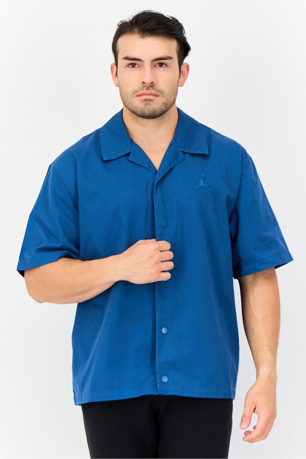 Men Sportswear Fit Short Sleeve Outdoor Polo, Blue