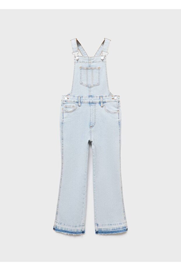 Pamuklu denim tulum - 3