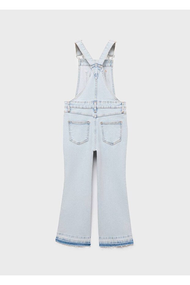 Pamuklu denim tulum - 4