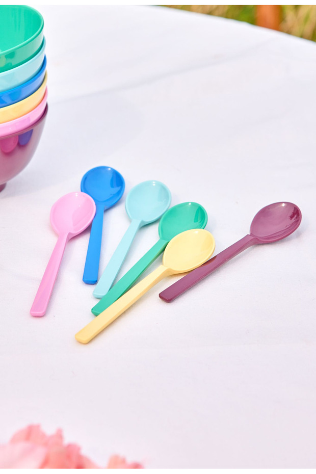 Melamin Küçük Kaşık - 6'lı Set - 2