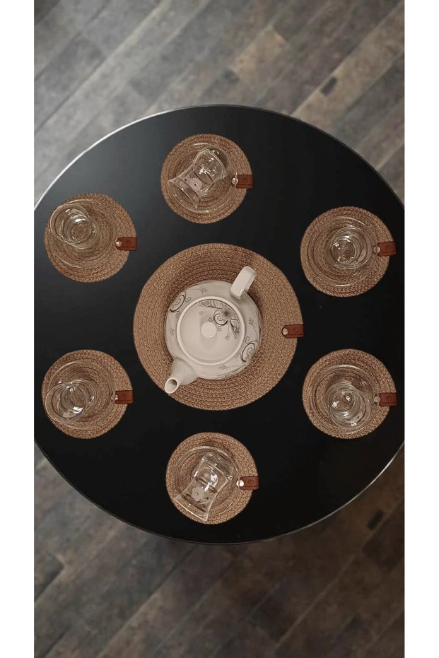 Nihale Coasters Set of 6 Beige Color