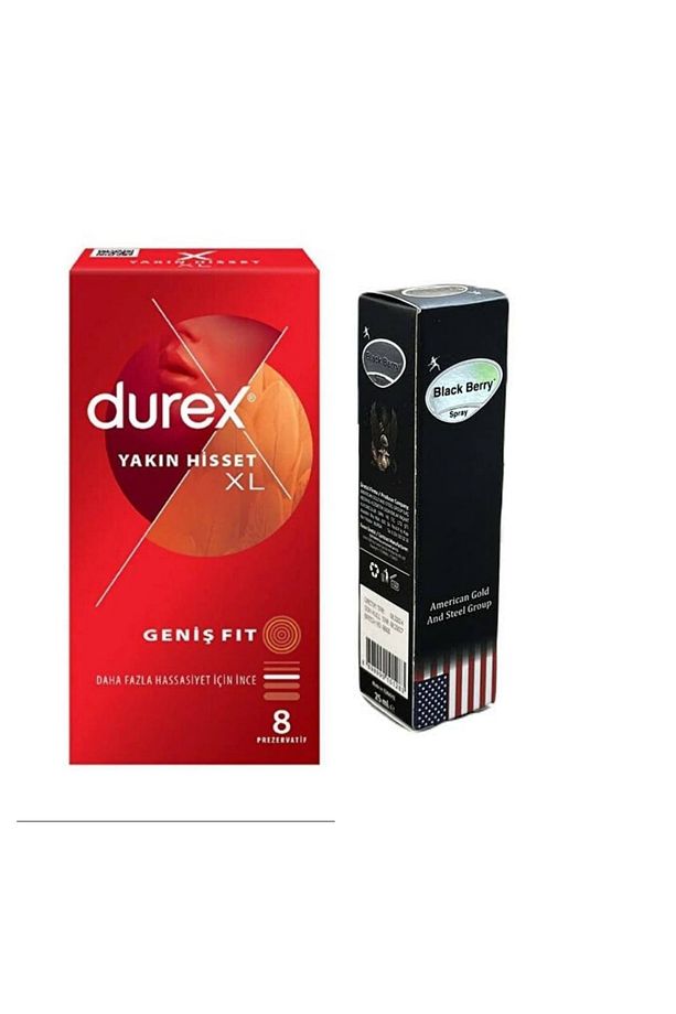 Yakın Hisset XL 8 li prezervatif+ Erkekler için sprey set - 1
