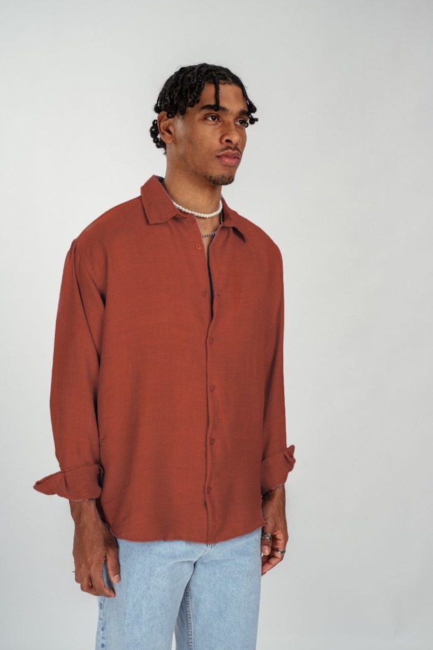 Oversize Erkek Gömlek - 3