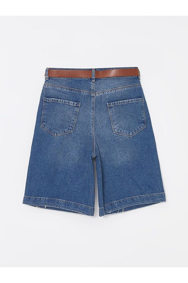 Indigo Bermuda Fit Kadın Jean Şort - 6
