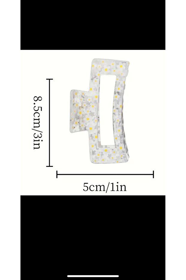 Daisy Patterned Transparent Latch Buckle - 4
