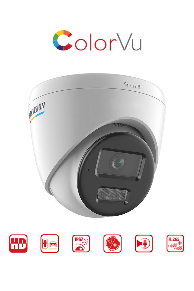 4MP ColorVu & Smart Hybrid Light Turret Network Kamera (dahili mikrofon) - 4