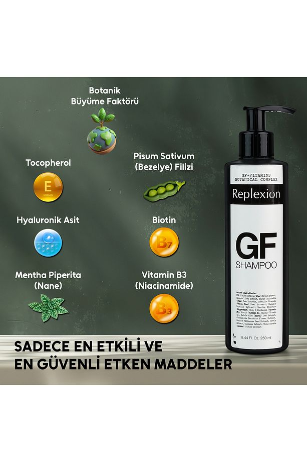 GF Shampoo 250ml. x 3 Adet : 750ml. - 6