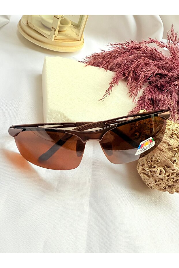 Rast Rectangular Brown Men's Sunglasses - 1