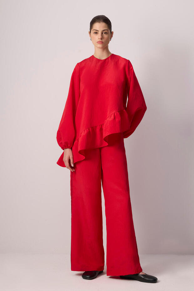 Contrast Tie Kupra Pants