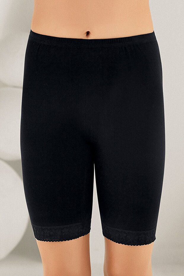 Women's Knee Length 6 Pack Lace Detailed Short Leggings