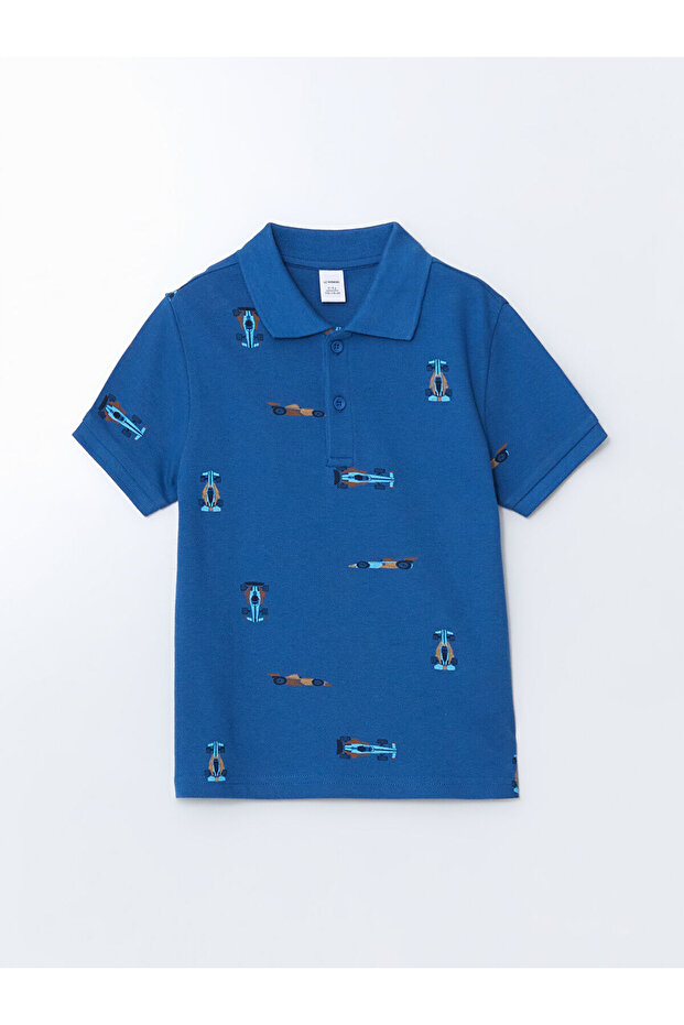 Nevavm Polo Collar Printed Boys' Pique T-Shirt with a Difference