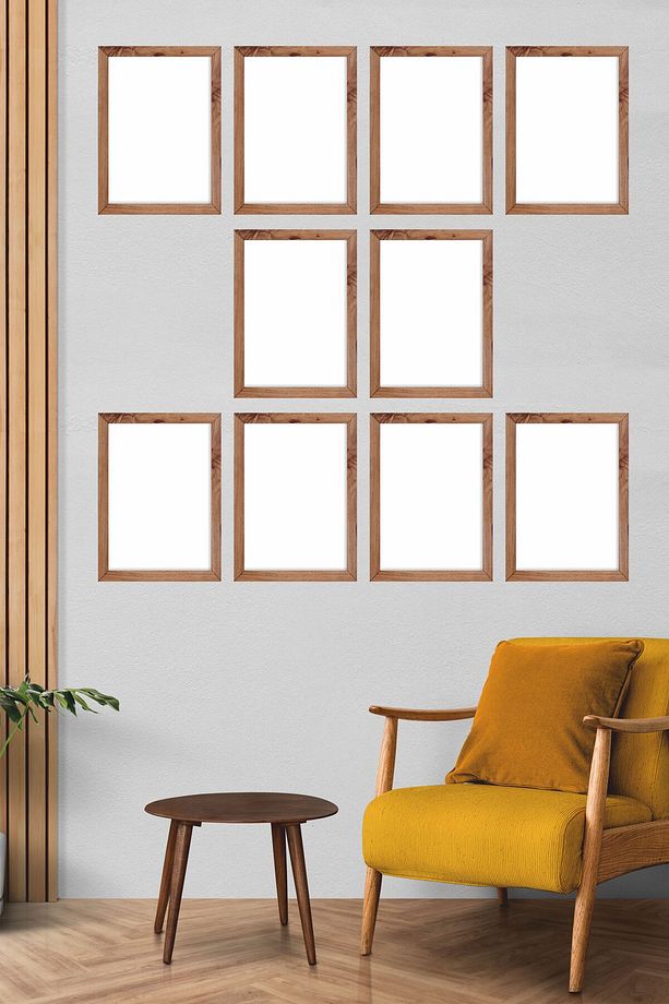 10 Adet 21x30 MDF Kemençe Çerçeve –Sertifika,Diploma ve Fotoğraf İçin - Kolay Montaj, Modern Tasarım - 2