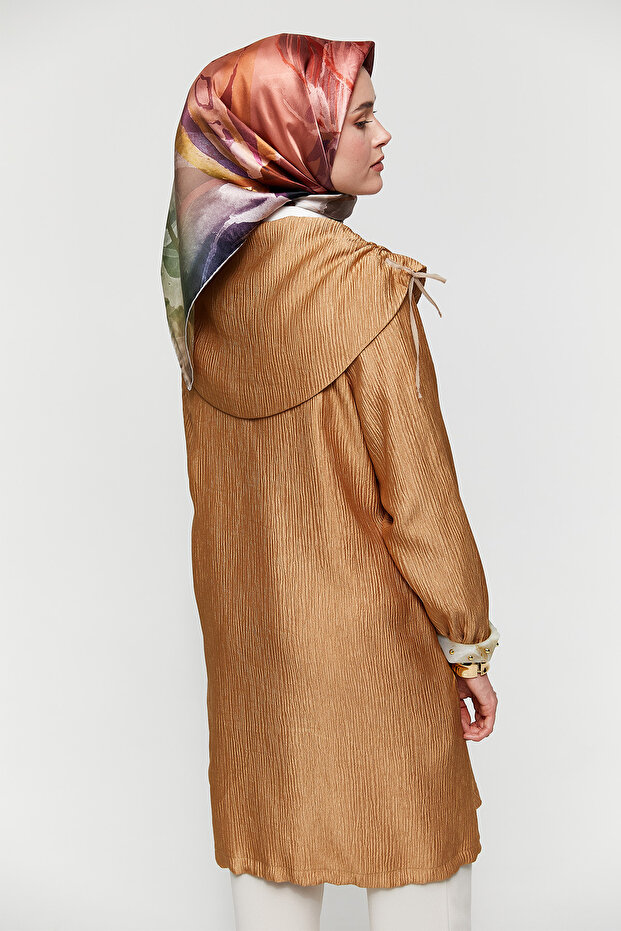 Düğmeli Jakarlı Kap - 6