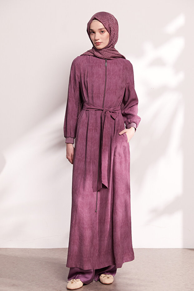 Fermuarlı Bomber Pardösü - 1