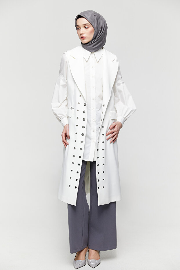 Kuşgözlü Uzun Yelek - 1