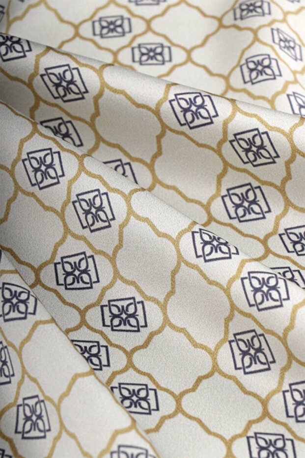 Taş Monogram İpek Eşarp - 3