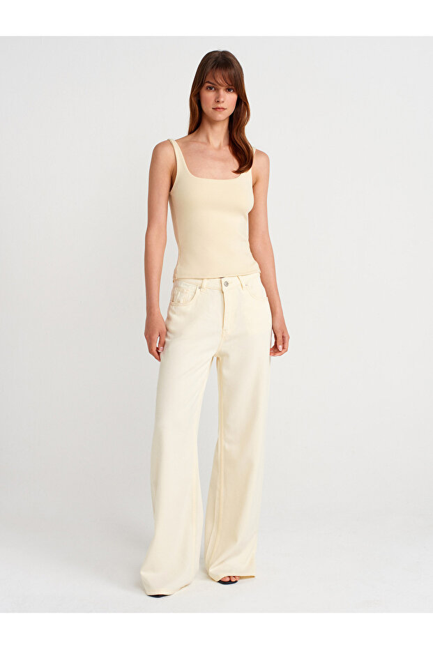 21057 قميص بدون أكمام - أصفر فاتح - 4