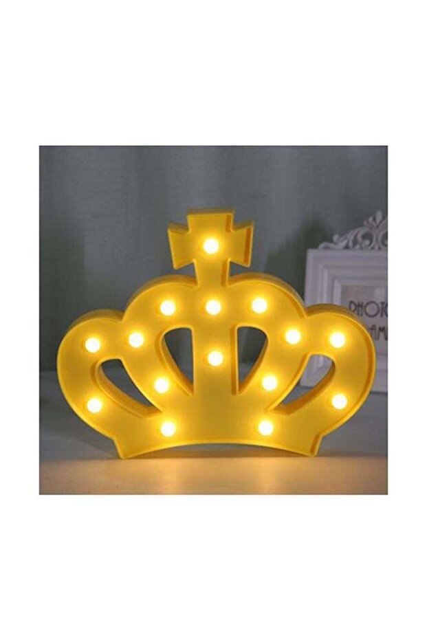 15-Pieces LED Crown Model Night Light Warm Yellow 29x23x3cm