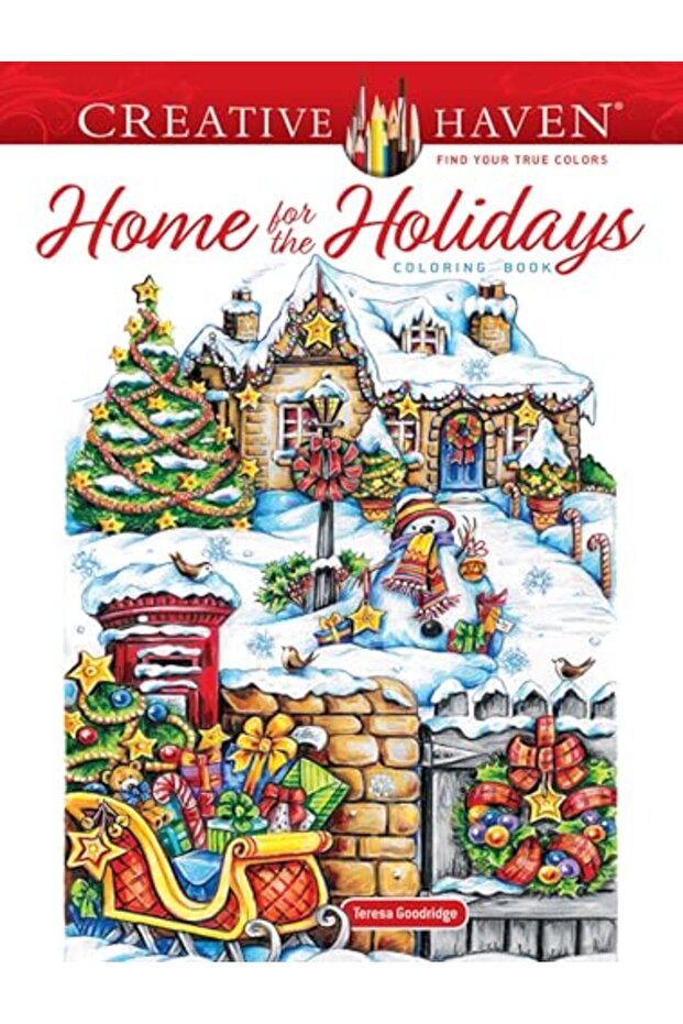 Creative Haven Home for the Holidays Coloring Book