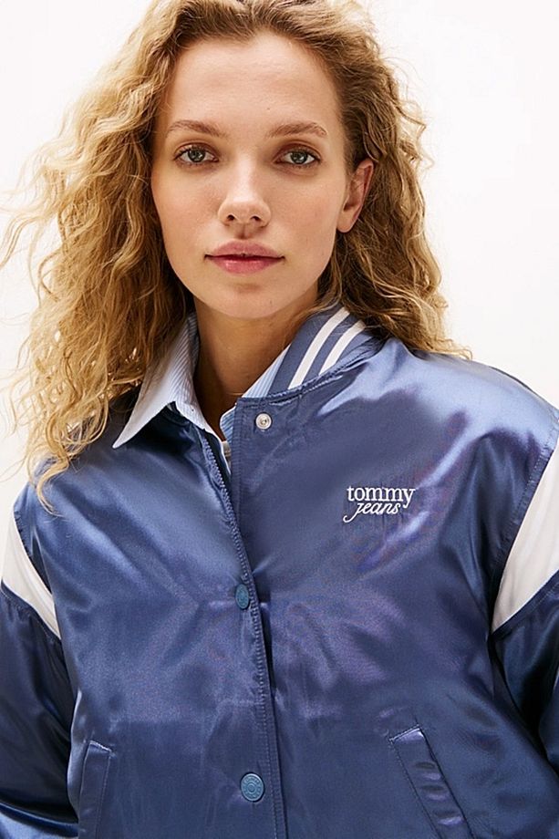 Kadın Script Varsity Mont - Mavi - 5