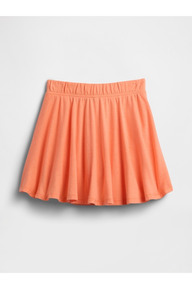 Kız Bebek Turuncu Örme Etek - 1