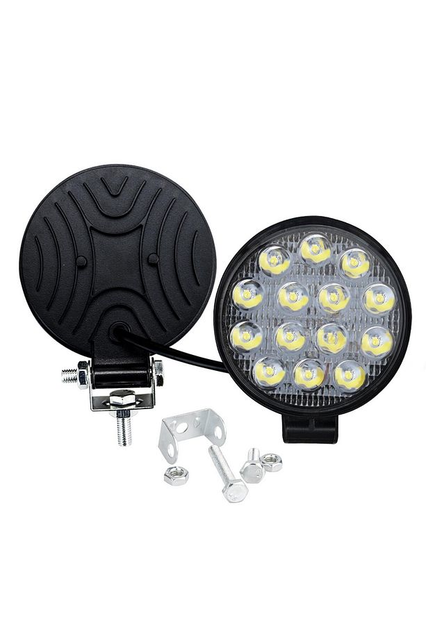 Off Road 14 Led 42 Watt Yuvarlak Traktör Tır Kamyon Tekne Sis Farı Projektör Çalışma Lambası - 2