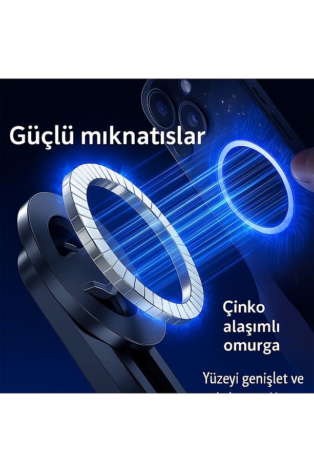 Magsafe Uyumlu Profesyonel Tripod 360 Döner Başlık Hafif Taşınabilir Vlog Seyahat Canlı Yayın Selfie - 8