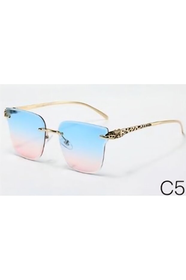 Women's Uv-400 Protection Luxury Rimless Sunglasses