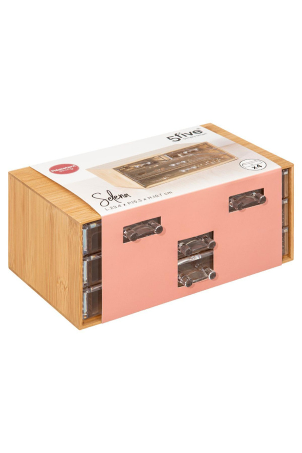 صندوق مجوهرات سيلينا المستطيل ذو الأربعة أدراج - 2