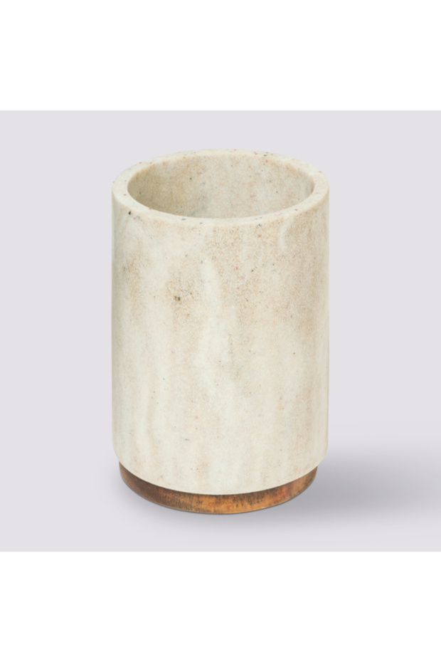 حامل فرشاة أسنان كومو بتأثير الرخام - 1