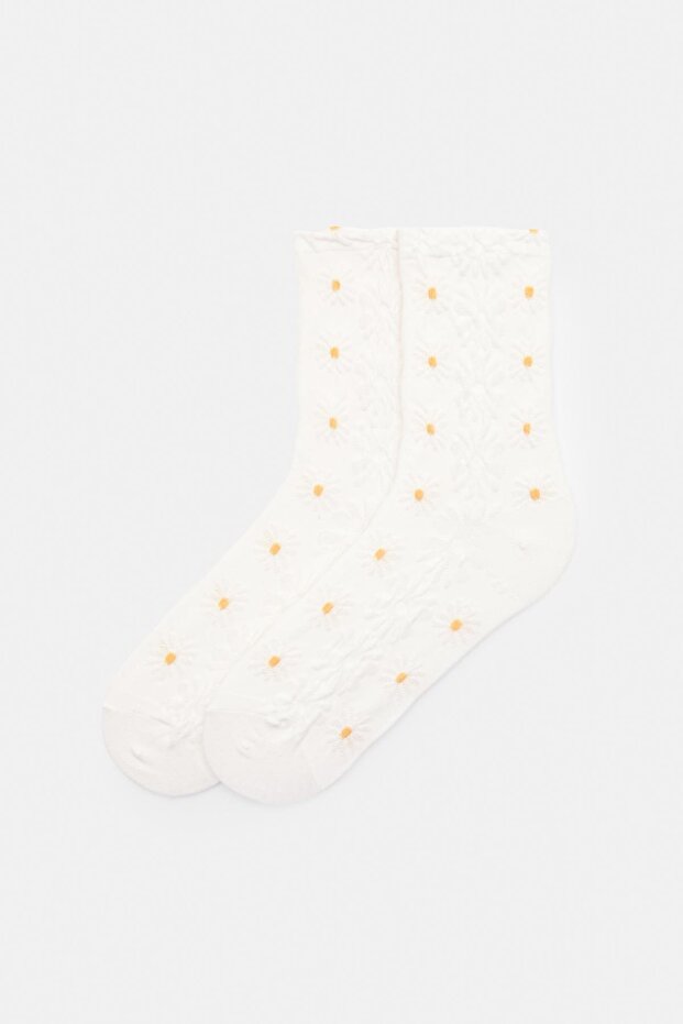 Papatya desenli çorap - 1