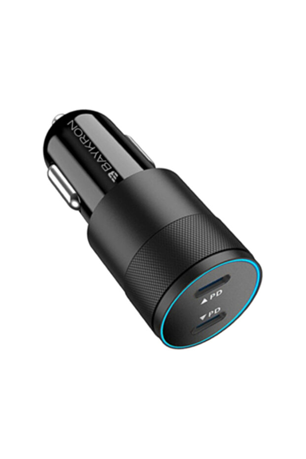 شاحن سيارة أساسي بمنفذ USB-C PD 3.0 مزدوج بقوة 40 وات
